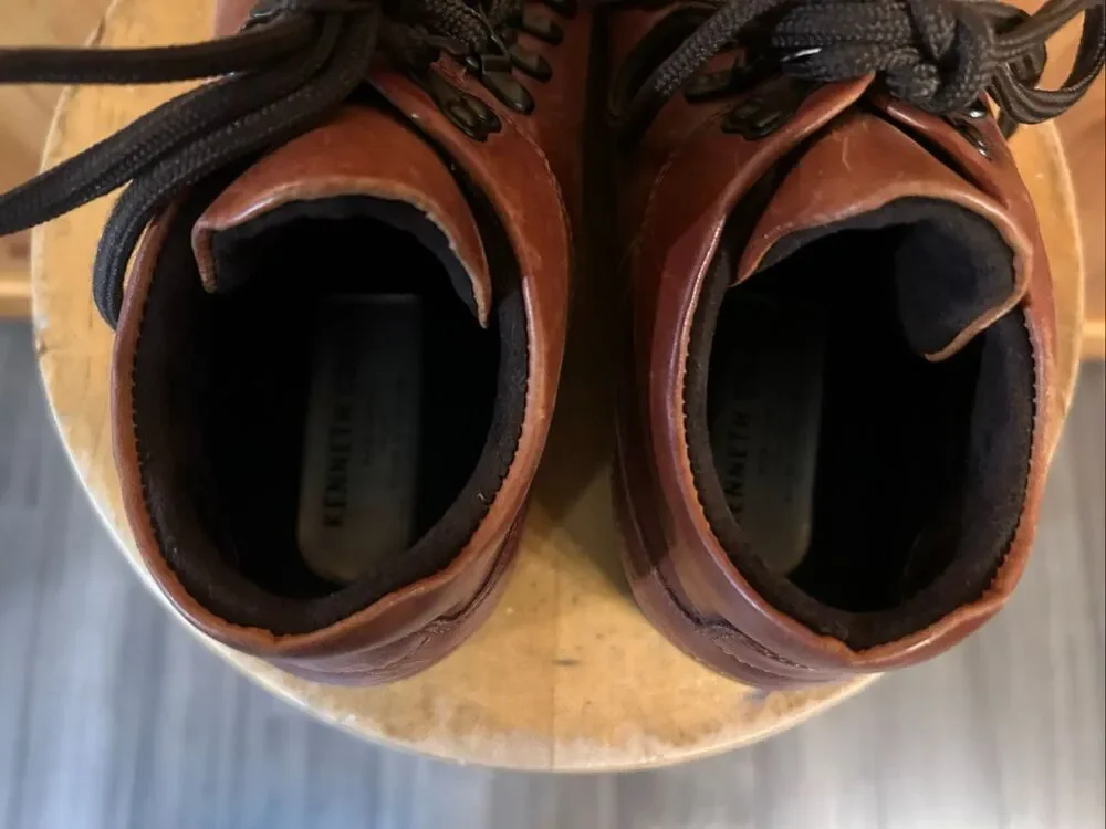 Kenneth Cole New York Climb The Rope Boots Cognac Brown Sz 10.5